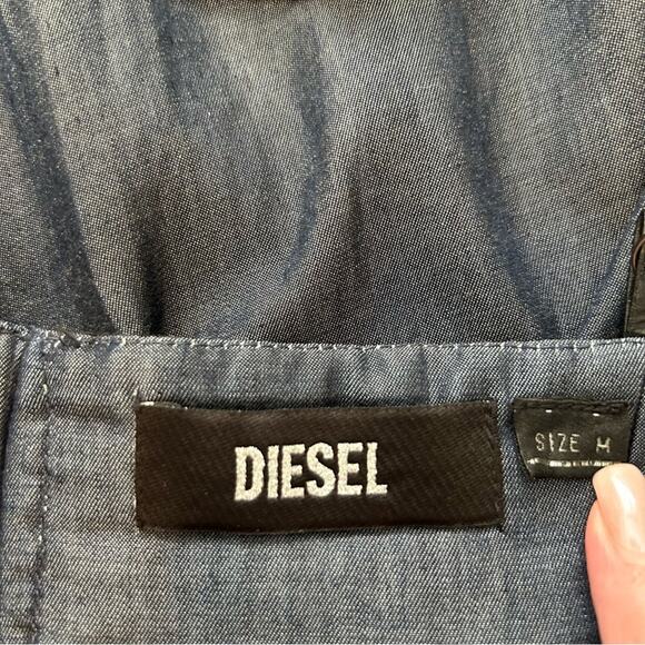 Diesel Leather Star Pattern Corset Spaghetti Strap Dress Medium - Picture 8 of 16